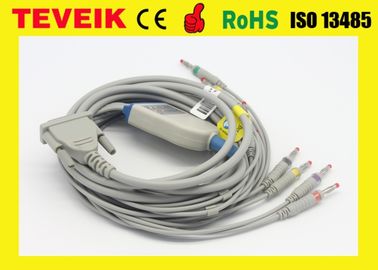 Teveikの工場価格医学のSchiller AT3/AT6 10はバナナ4.0が付いているDB15pin EKGケーブルを導く