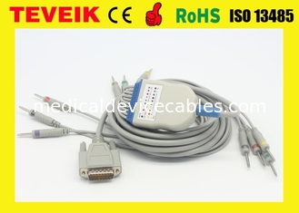 DIN 3.0 IECの標準のDirecltyの供給のEdan SE-3 SE-601A 10の鉛EKGケーブル