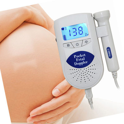 FHRの表示2BPM超音波胎児のドップラー2.0MHz携帯用赤ん坊の心臓モニター