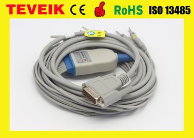 SE-12のためのEdan EKGケーブルはSE-3 SE-601A DB 15ピンAHA/IEC MS1-106902を表現します