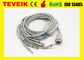 10鉛のKenz 103,106 ECG EKGケーブル、バナナ4.0 IEC 4.7Kの抵抗器のTeveikの工場価格