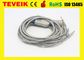 10鉛のKenz 103,106 ECG EKGケーブル、バナナ4.0 IEC 4.7Kの抵抗器のTeveikの工場価格