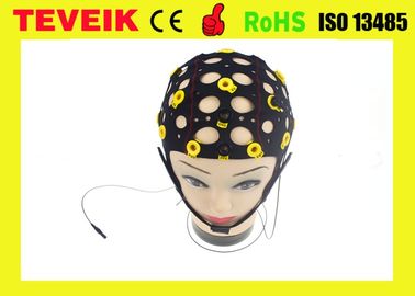 黒い錫の電極EEGの電極の帽子、EEGの帽子を分ける20の鉛
