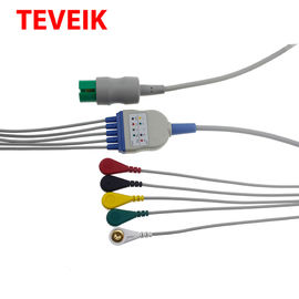 Ultraview IEC 1Kのオーム ボタンのスナップSpo2の延長ケーブル