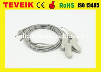 純粋な銀 1.2 のメートル EEG ケーブルの耳クリップ電極 DIN 1.5 のソケット ROHS