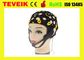 黒い錫の電極EEGの電極の帽子、EEGの帽子を分ける20の鉛