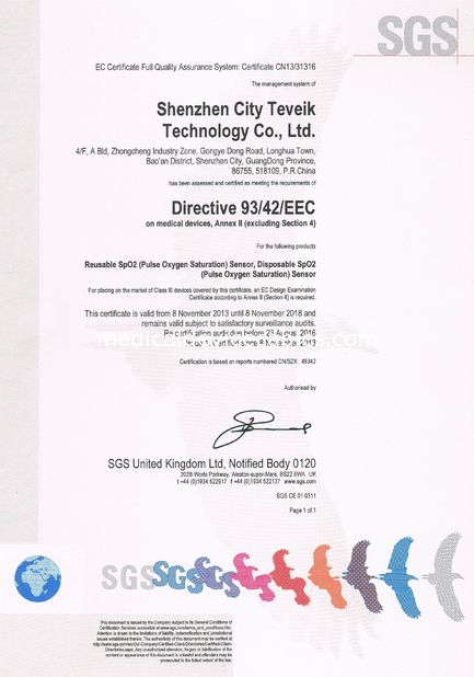 中国 Shenzhen Teveik Technology Co., Ltd. 認証